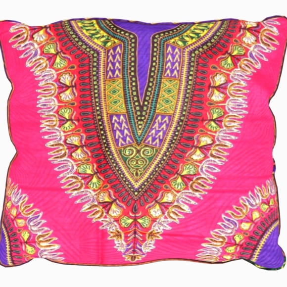 3 Pieces Dashiki Pillow case/Throw set  Pillow Cover Only - Picture 4 of 7